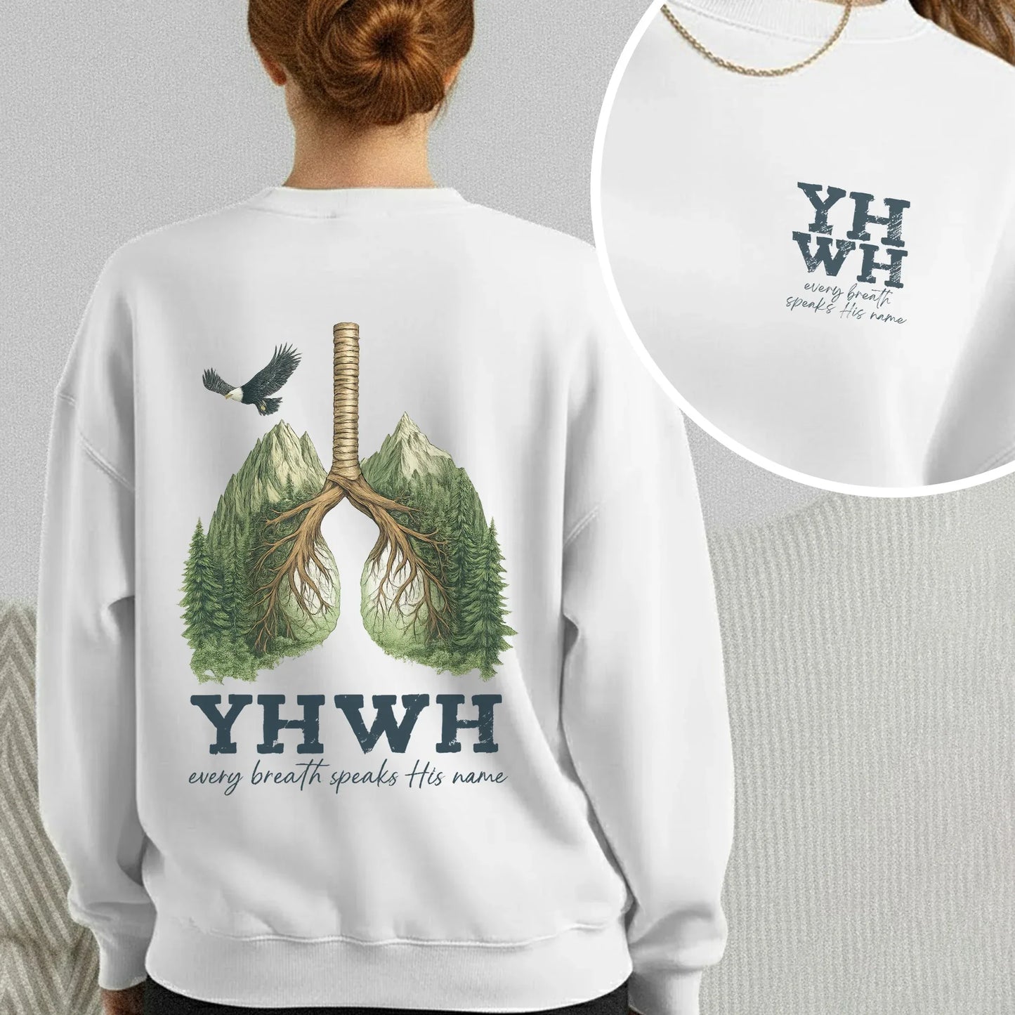 YHWH Every Breath Speaks His Name - Faith Floral - Unisex Tshirt / Hoodie / Sweatshirt - Faith Guided Life