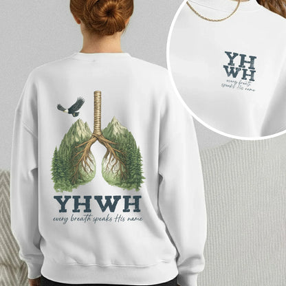 YHWH Every Breath Speaks His Name - Faith Floral - Unisex Tshirt / Hoodie / Sweatshirt - Faith Guided Life