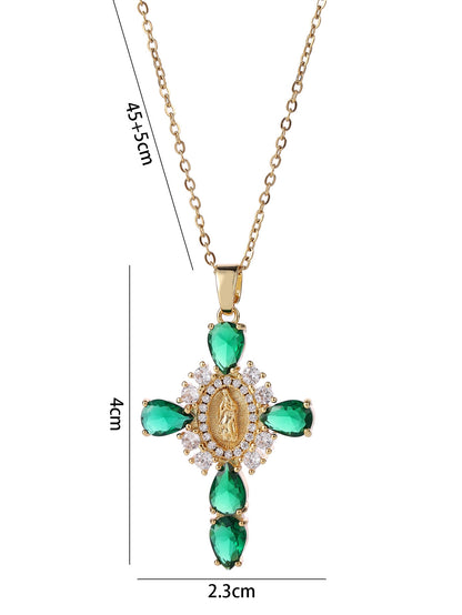 Rainbow Faith Cross Necklace
