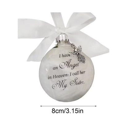Flat Ornament Angel In Heaven Memorial Christmas Ornament – Family Remembrance Keepsake Gift