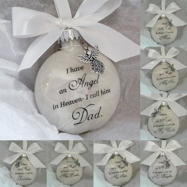 Flat Ornament Angel In Heaven Memorial Christmas Ornament – Family Remembrance Keepsake Gift