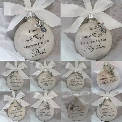 Flat Ornament Angel In Heaven Memorial Christmas Ornament – Family Remembrance Keepsake Gift