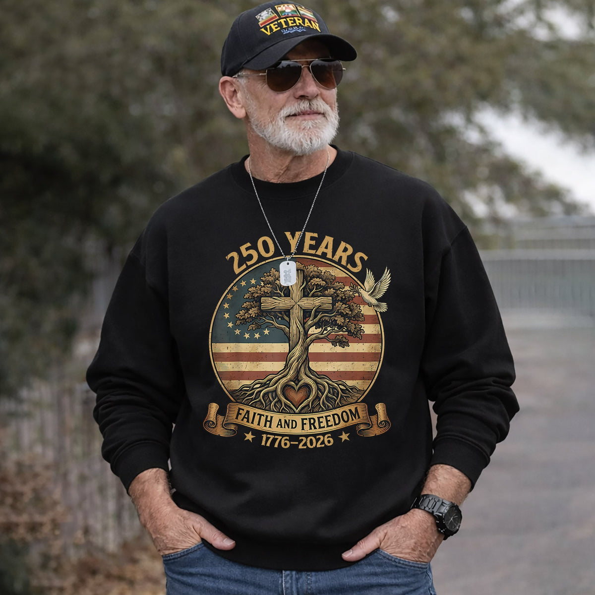 Rooted In Faith Tree Cross – Faith & Freedom – Unisex Tshirt Gildan / Tshirt Comfort / V-neck/ Hoodie / Sweatshirt