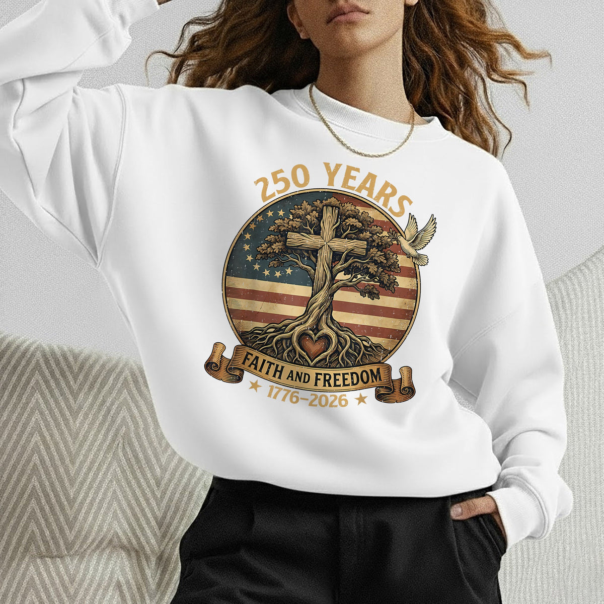 Rooted In Faith Tree Cross – Faith & Freedom – Unisex Tshirt Gildan / Tshirt Comfort / V-neck/ Hoodie / Sweatshirt