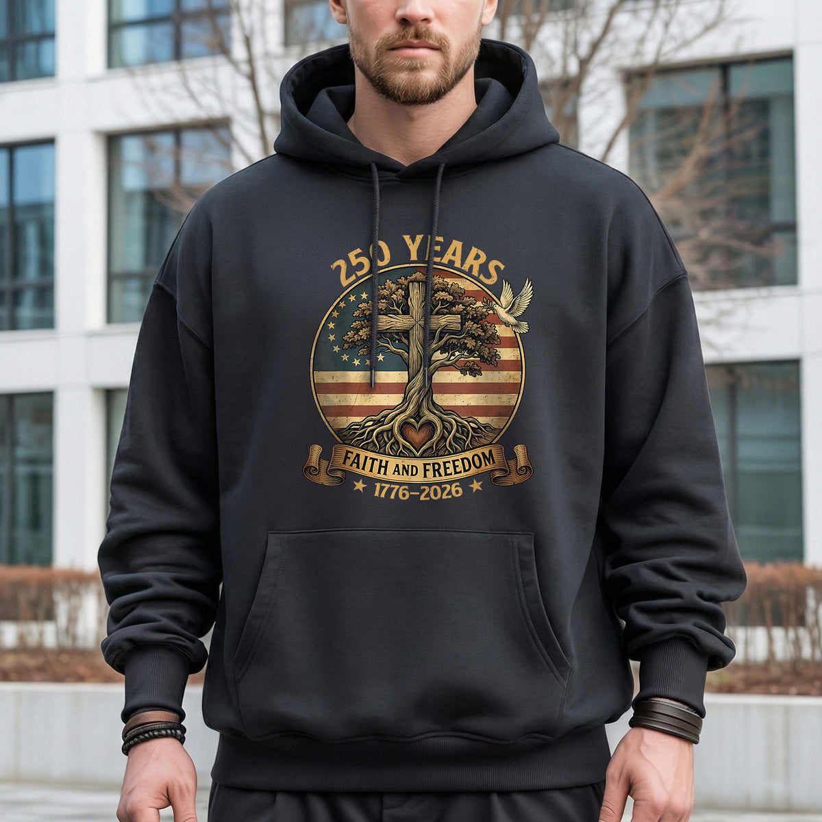 Rooted In Faith Tree Cross – Faith & Freedom – Unisex Tshirt Gildan / Tshirt Comfort / V-neck/ Hoodie / Sweatshirt