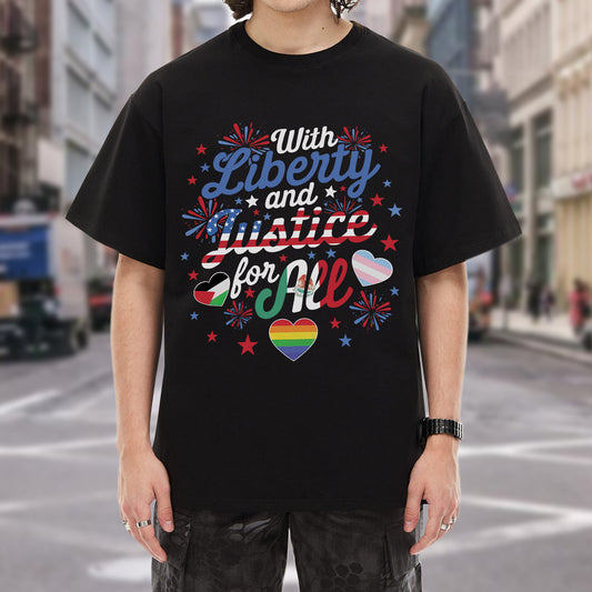 With Liberty and Justice for All T-Shirt - Unity & Equality