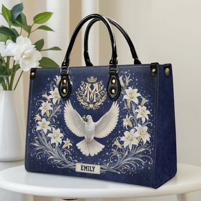 Personalized Holy Spirit Dove Christian Handbag – Twill Faux Leather & PU Leather