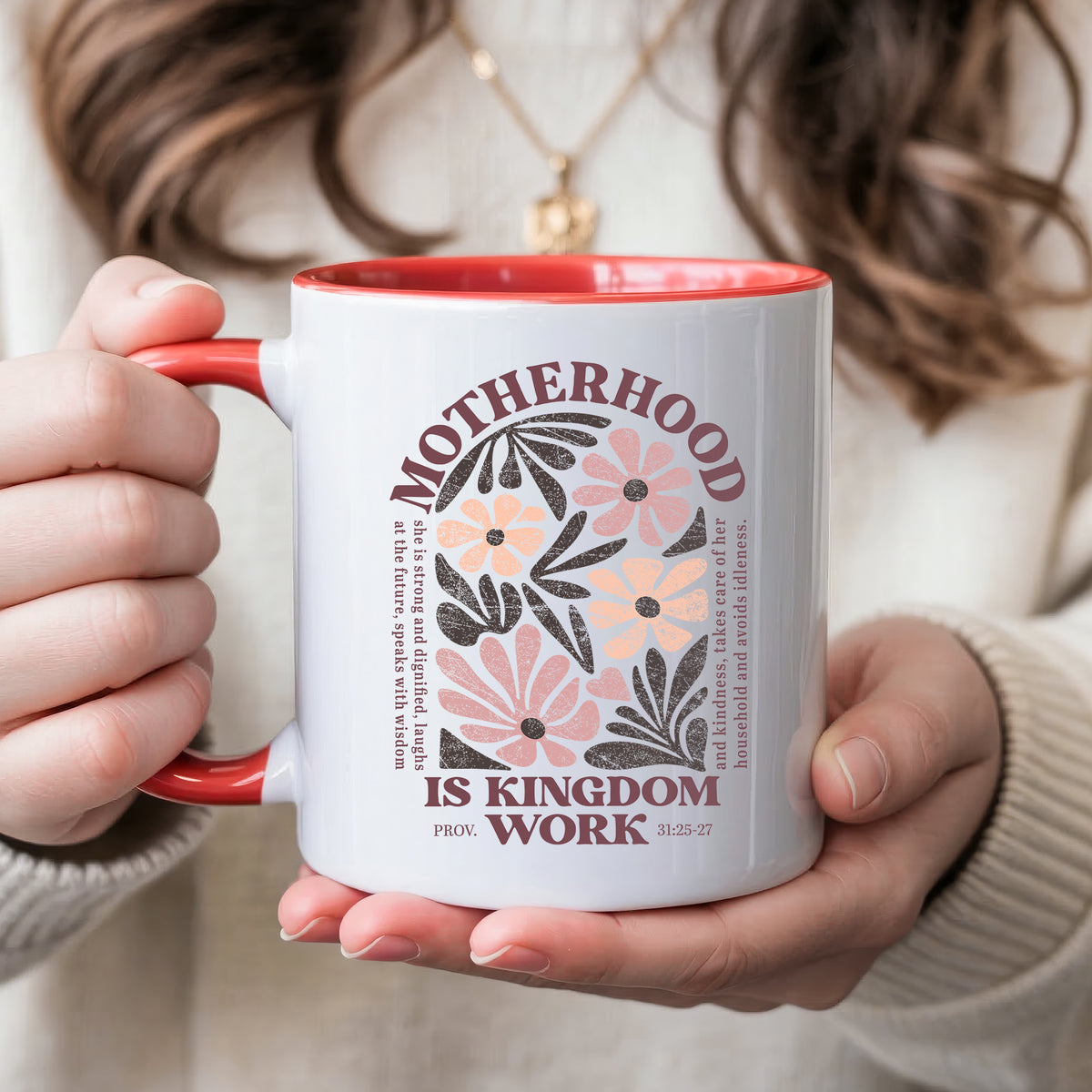 Motherhood is Kingdom Work Mug - Perfect Christian Gift, Prayer Mug, or Daily Inspiration
