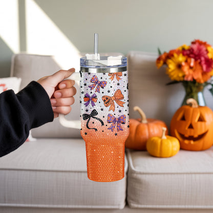 Halloween Collection Bling Diamond Tumbler 40oz - Sparkling Spooky Season Rhinestone Cup Collection