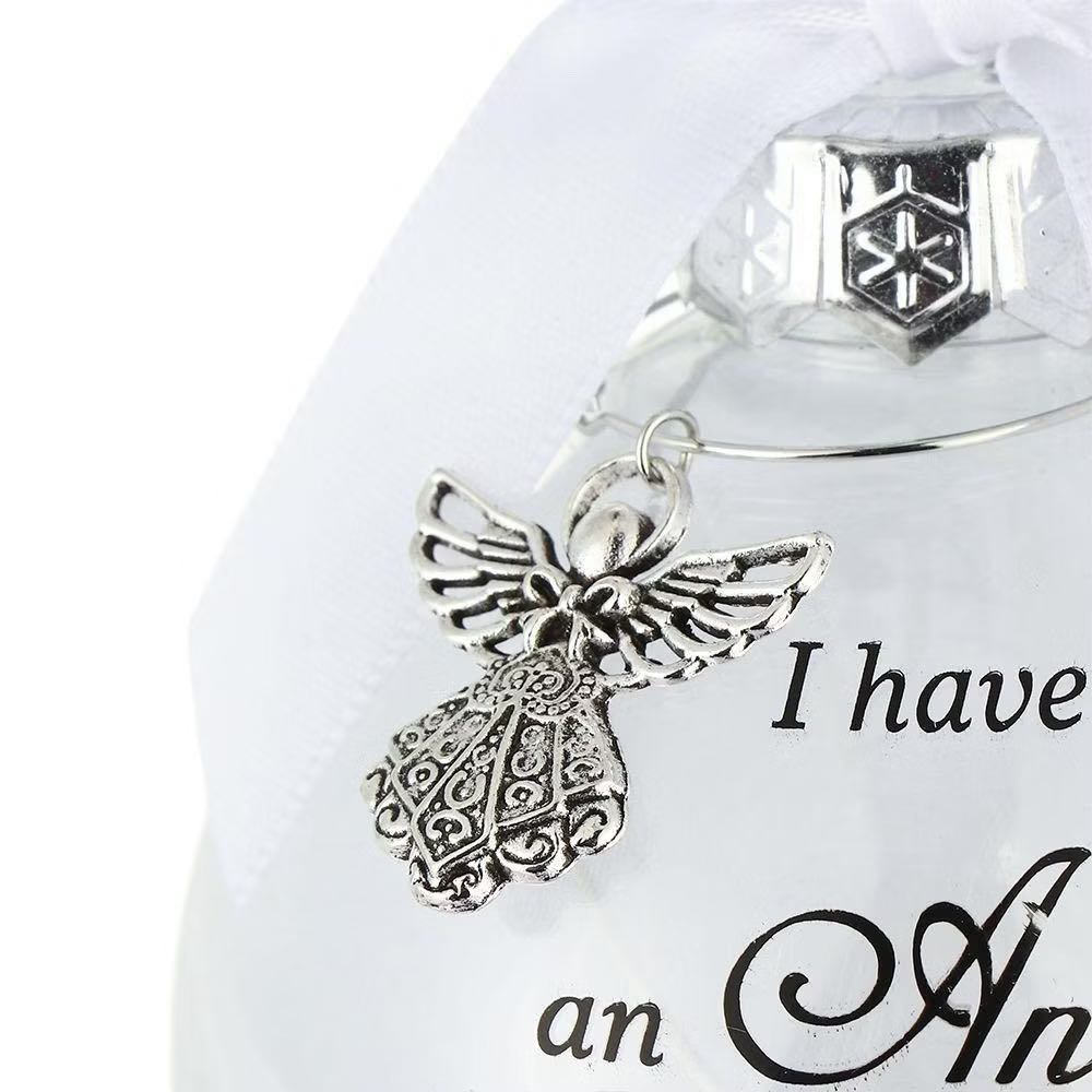 Flat Ornament Angel In Heaven Memorial Christmas Ornament – Family Remembrance Keepsake Gift