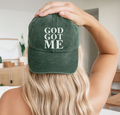 God Got Me Baseball Cap - Bold Christian Faith Hat