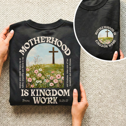 She Builds with Faith, Floral Cross Calling – Two Sides – She is Bless – Unisex Tshirt /Hoodie/Sweatshirt