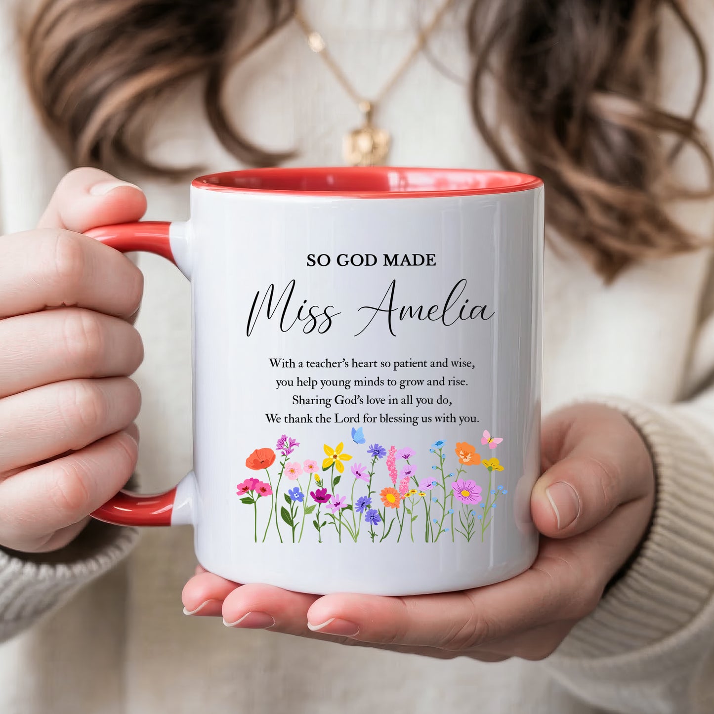 Custom Name Teacher Mug – Appreciation Gift for Teachers