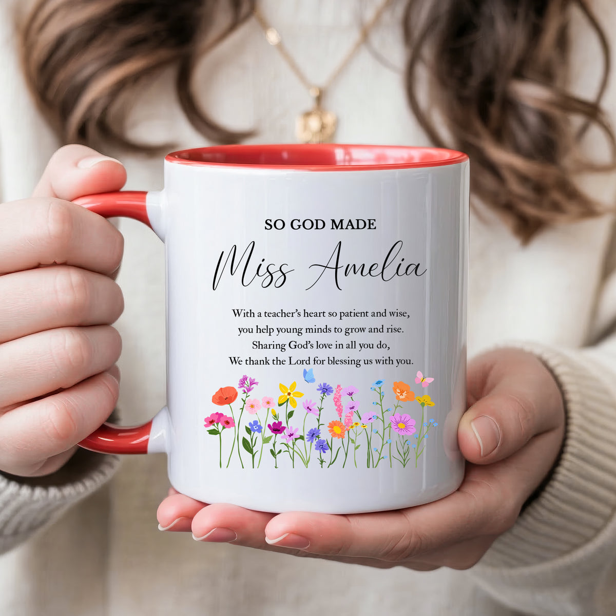 Custom Name Teacher Mug – Appreciation Gift for Teachers