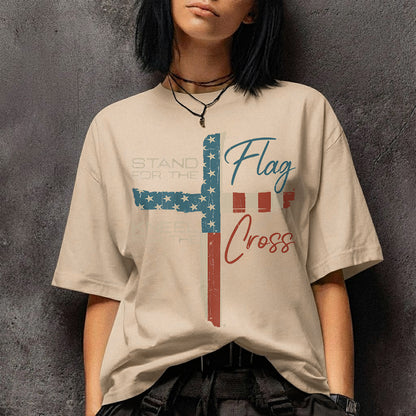 Stand for the Flag, Kneel for the Cross 1 - Hold Fast Faith - Unisex Tshirt / Hoodie / Sweatshirt