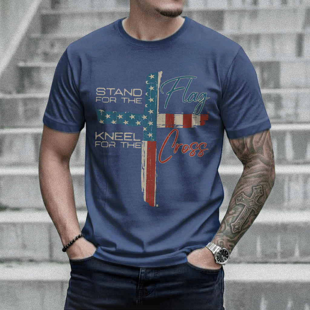 Stand for the Flag, Kneel for the Cross 1 - Hold Fast Faith - Unisex Tshirt / Hoodie / Sweatshirt