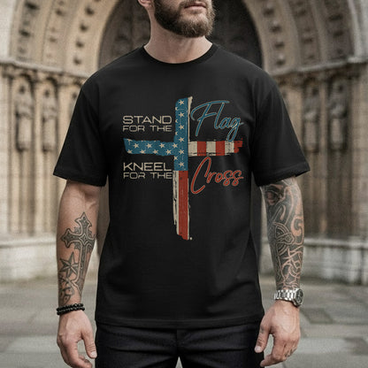 Stand for the Flag, Kneel for the Cross 1 - Hold Fast Faith - Unisex Tshirt / Hoodie / Sweatshirt