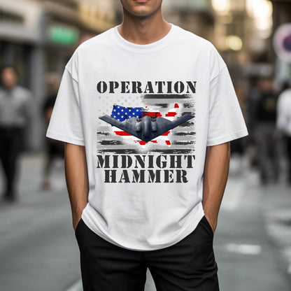 Operation Midnight Hammer Patriotic Christian T-Shirt | God Bless America Military Tribute