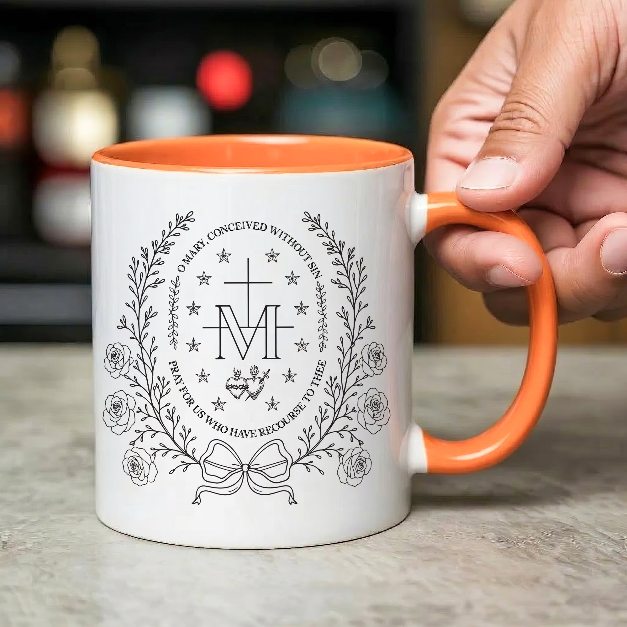 O Mary Conceived Without Sin Prayer Mug - Perfect Christian Gift, Prayer Mug, or Daily Inspiration