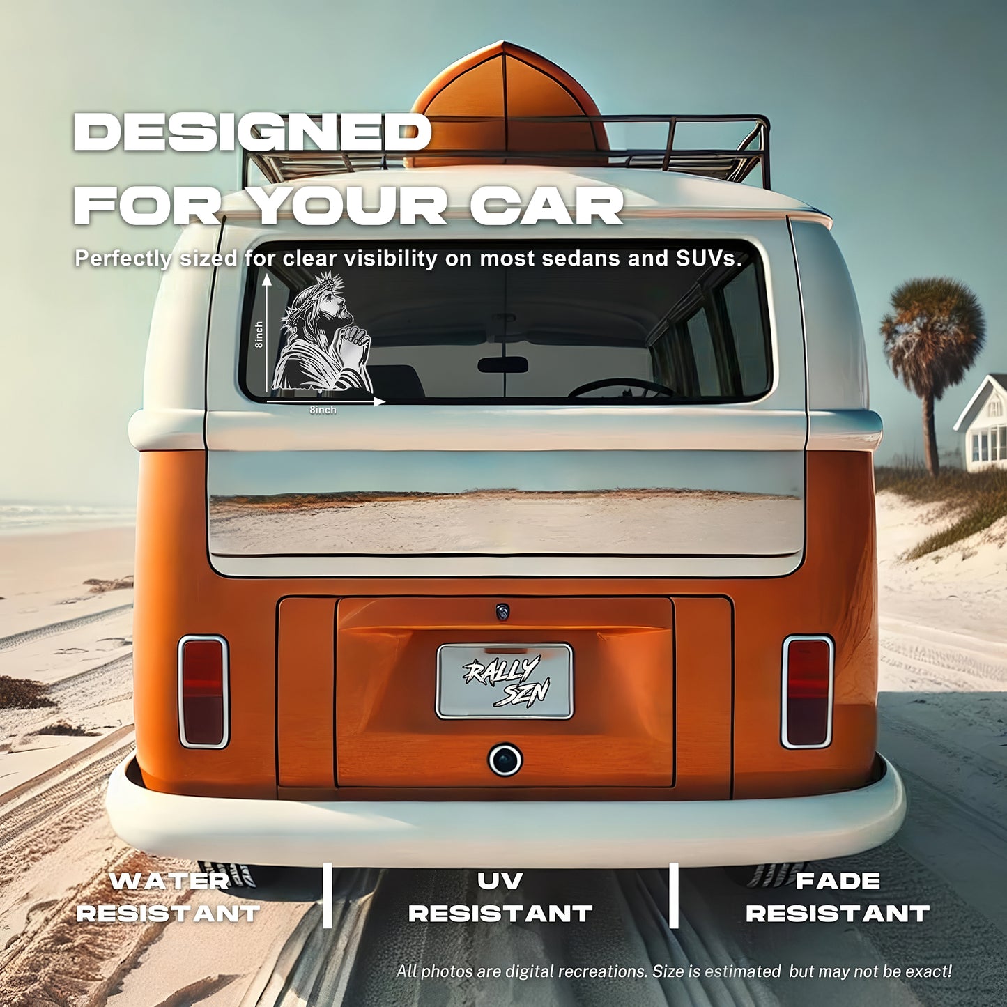 Praying Jesus Decal - Large Graphic for Trucks, Cars, Walls