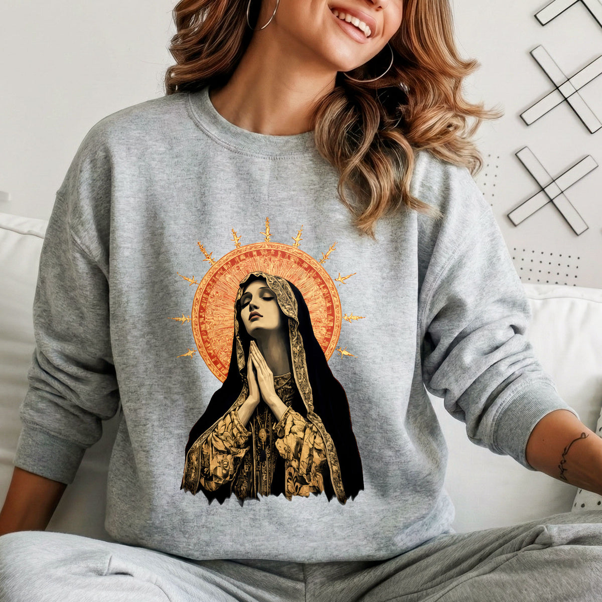 Blessed Virgin Mary Devotional Art – Unisex Tshirt / Hoodie / Sweatshirt