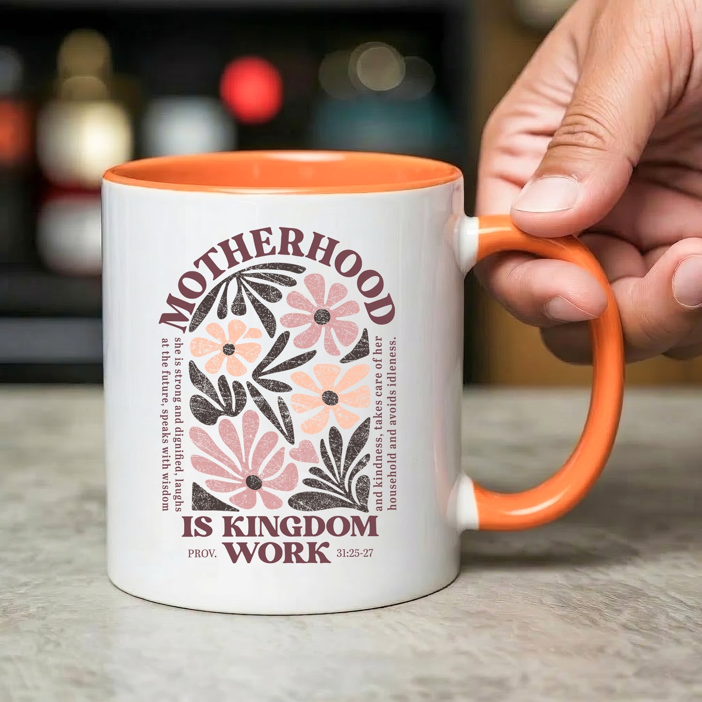 Motherhood is Kingdom Work Mug - Perfect Christian Gift, Prayer Mug, or Daily Inspiration