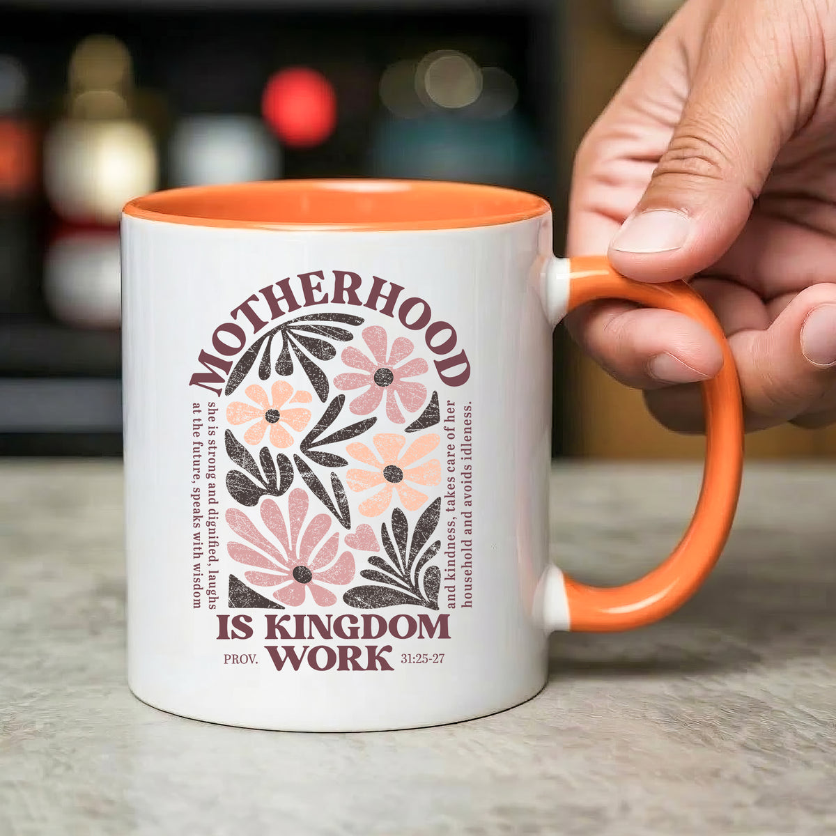 Motherhood is Kingdom Work Mug - Perfect Christian Gift, Prayer Mug, or Daily Inspiration