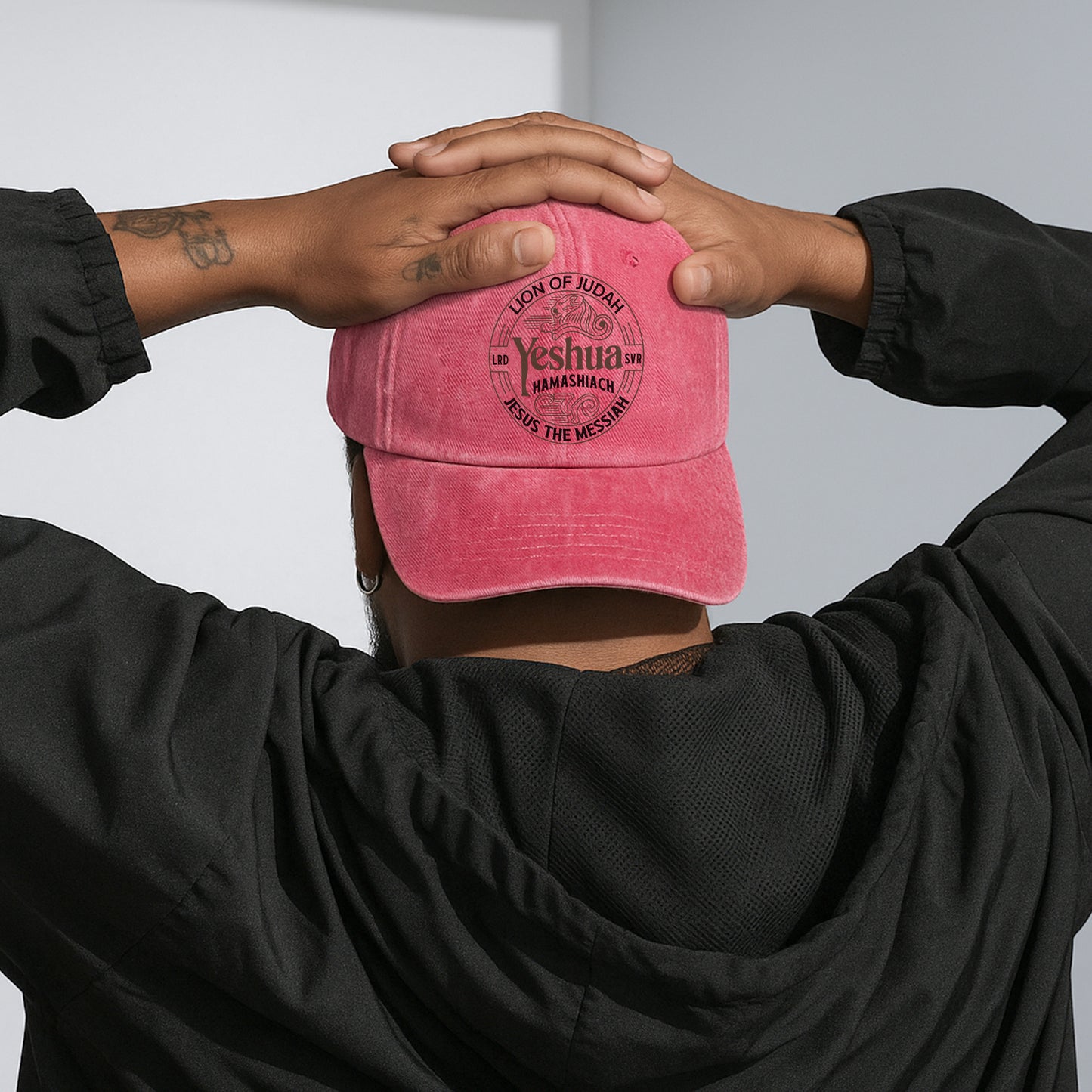 Lion of Judah Yeshua Hamashiach Embroidered Baseball Cap - Premium Christian Faith Hat