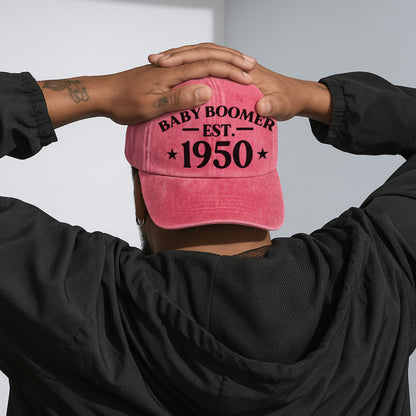 Baby Boomer Est. [Custom Year] Baseball Cap - Generational Pride