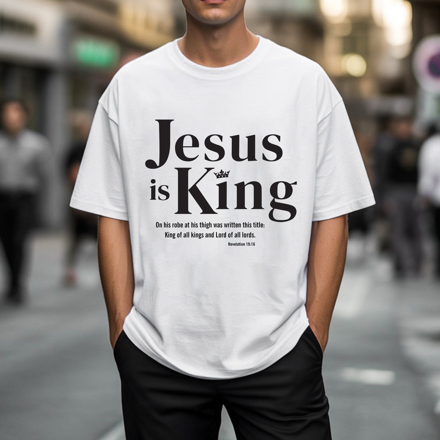 "Jesus is King" Graffiti Style Christian T-Shirt | Faith Guided Life Apparel