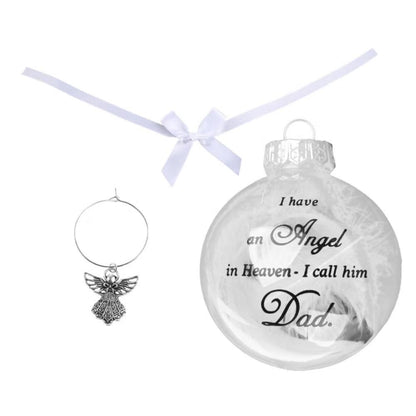 Flat Ornament Angel In Heaven Memorial Christmas Ornament – Family Remembrance Keepsake Gift
