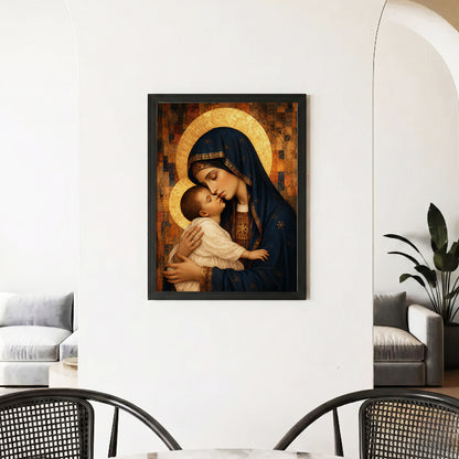 Madonna & Child Sacred Embrace Poster/Canvas