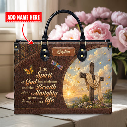 Personalized Spirit Of God Christian Handbag – Twill Faux Leather & PU Leather