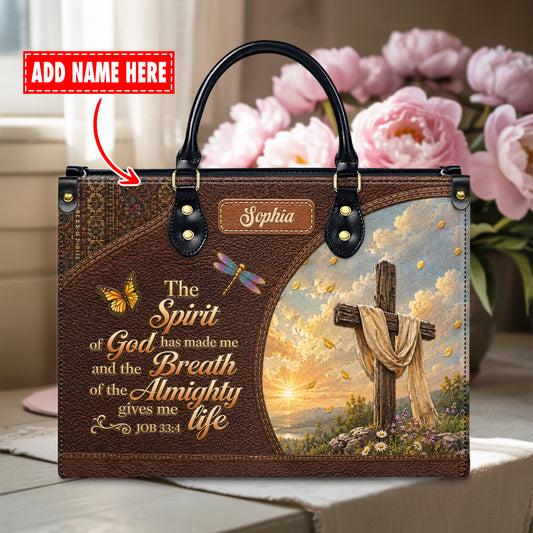 Personalized Spirit Of God Christian Handbag – Twill Faux Leather & PU Leather