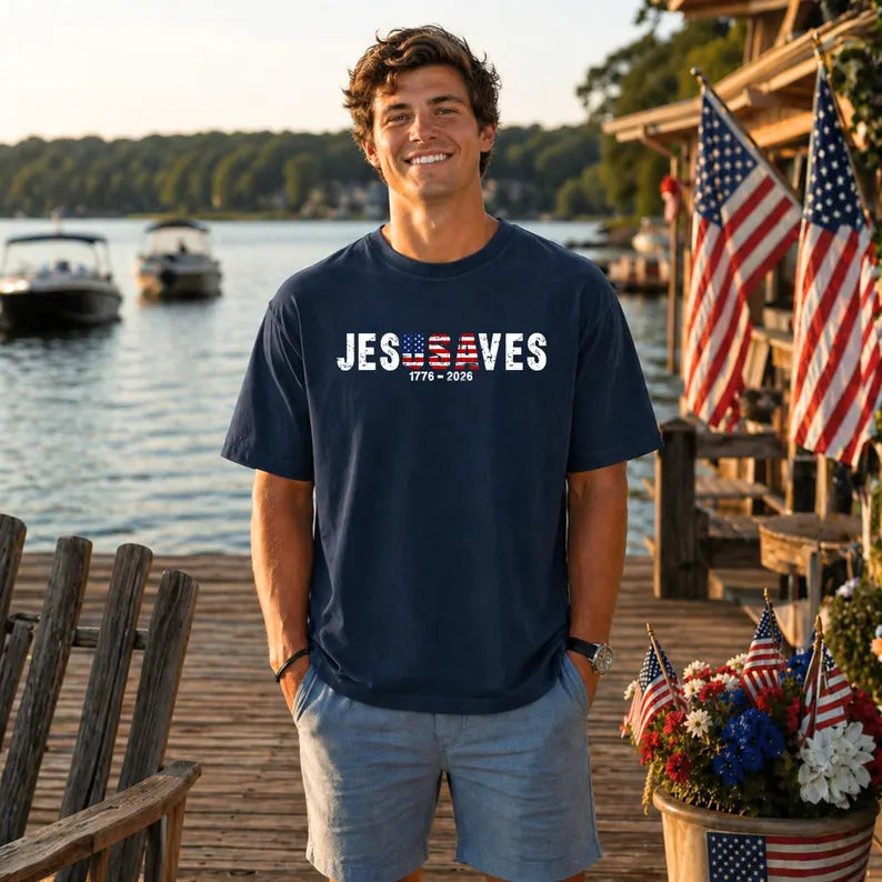 Jesus Saves America 250 Years Patriotic – Unisex Tshirt / Hoodie / Sweatshirt