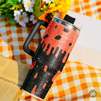 "Bitch" Dripping Bling Diamond Tumbler 40oz - Sparkling Bold Statement Rhinestone Cup
