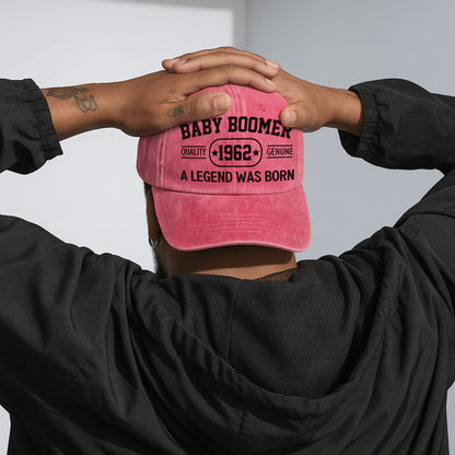 Baby Boomer Quality [Custom Year] Genuine A Legend Was Born Baseball Cap - Legendary Generation