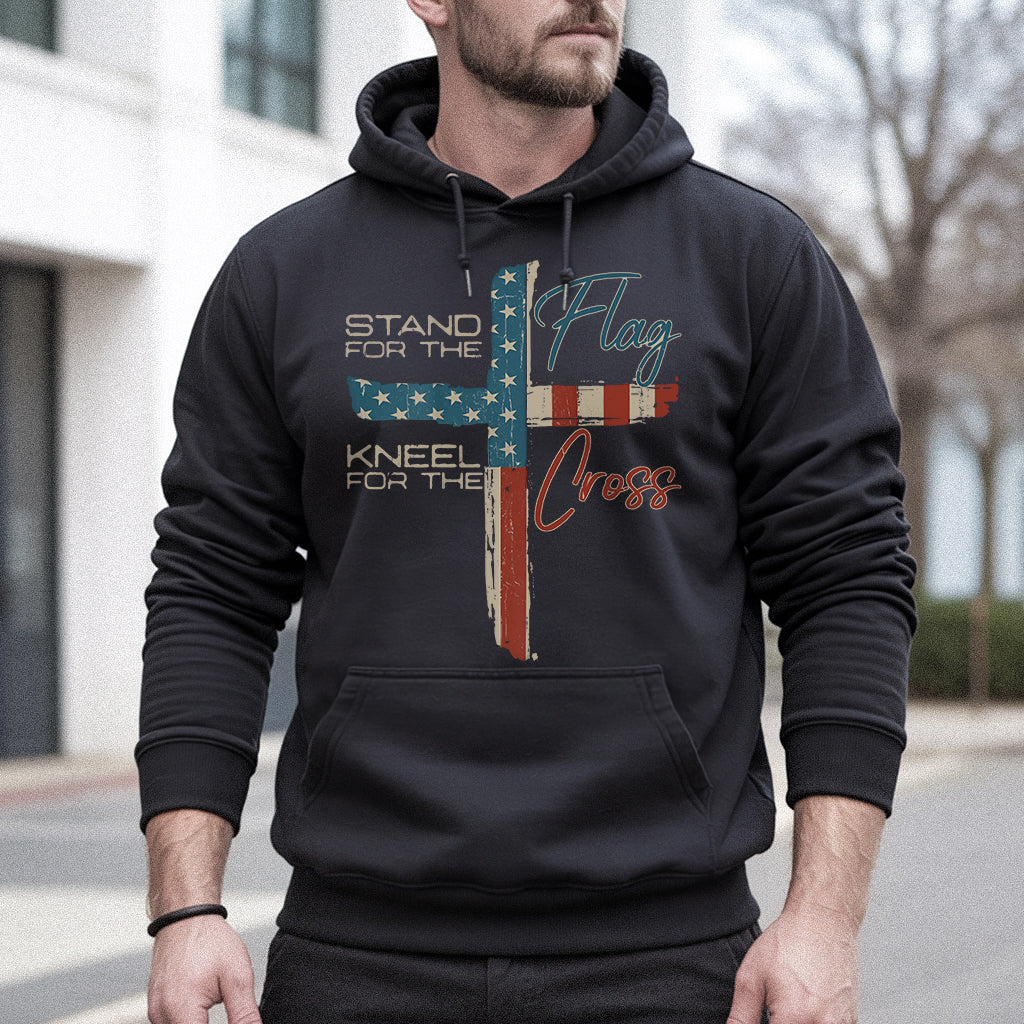 Stand for the Flag, Kneel for the Cross 1 - Hold Fast Faith - Unisex Tshirt / Hoodie / Sweatshirt