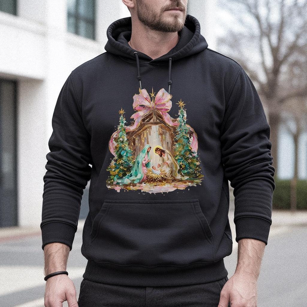 Retro Nativity Scene Christmas – Holy Family Art – Unisex Tshirt / Hoodie / Sweatshirt - Faith Guided Life