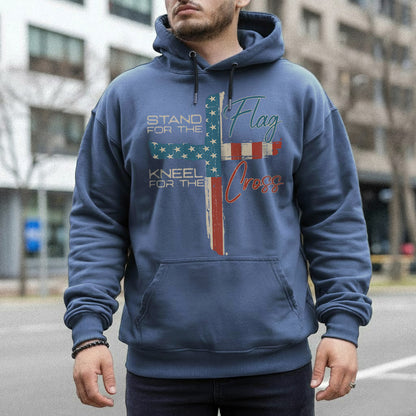 Stand for the Flag, Kneel for the Cross 1 - Hold Fast Faith - Unisex Tshirt / Hoodie / Sweatshirt