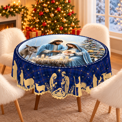 Blue Holy Family