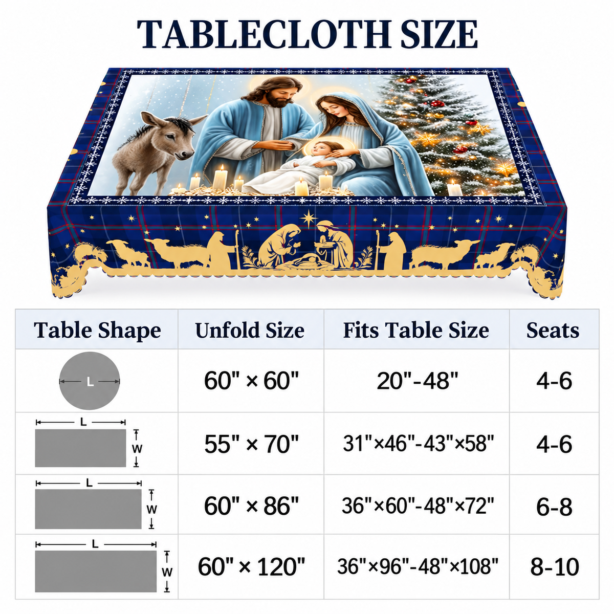 Blue Holy Family