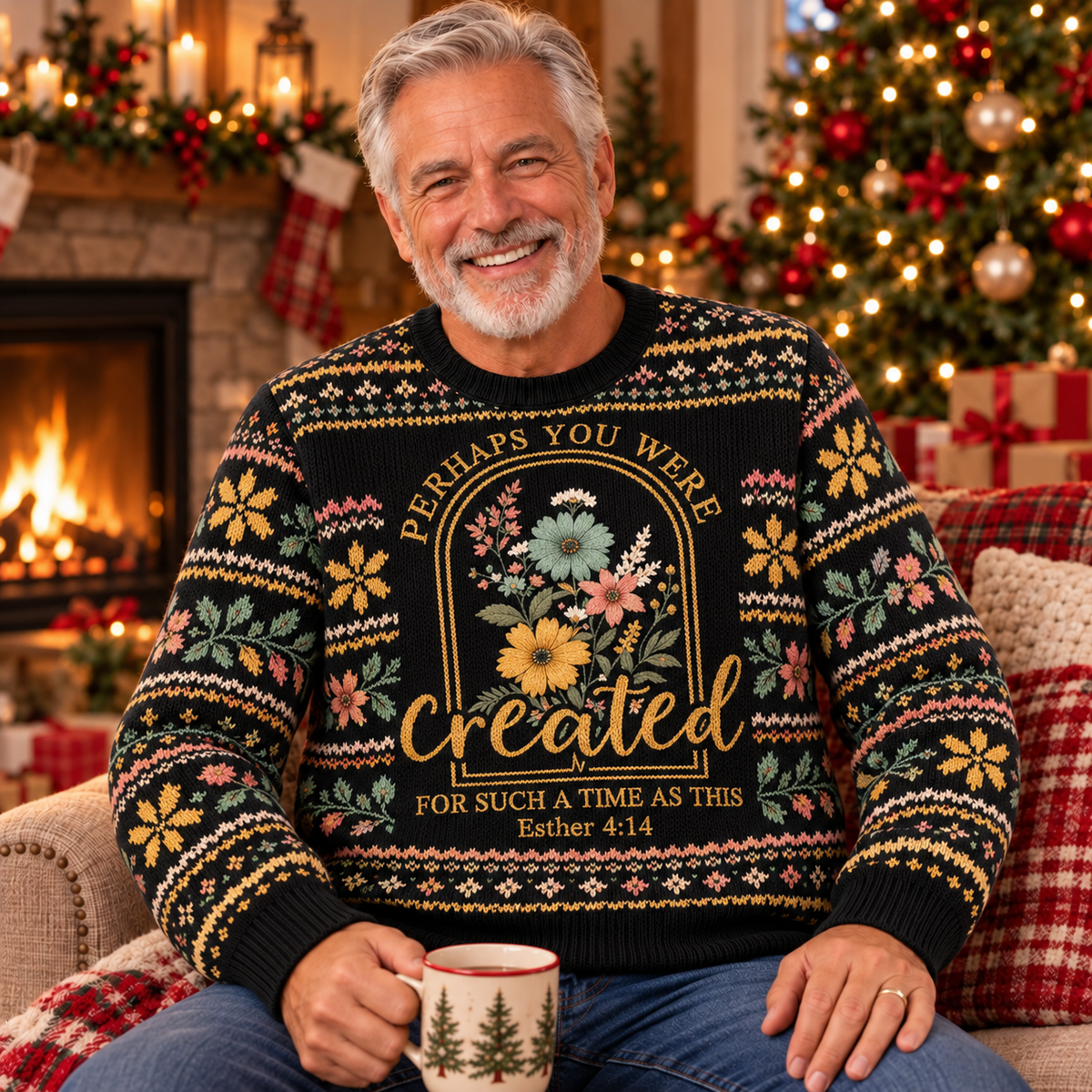 Created For Such A Time As This Christian – Esther 4:14 Faith Holiday Sweater