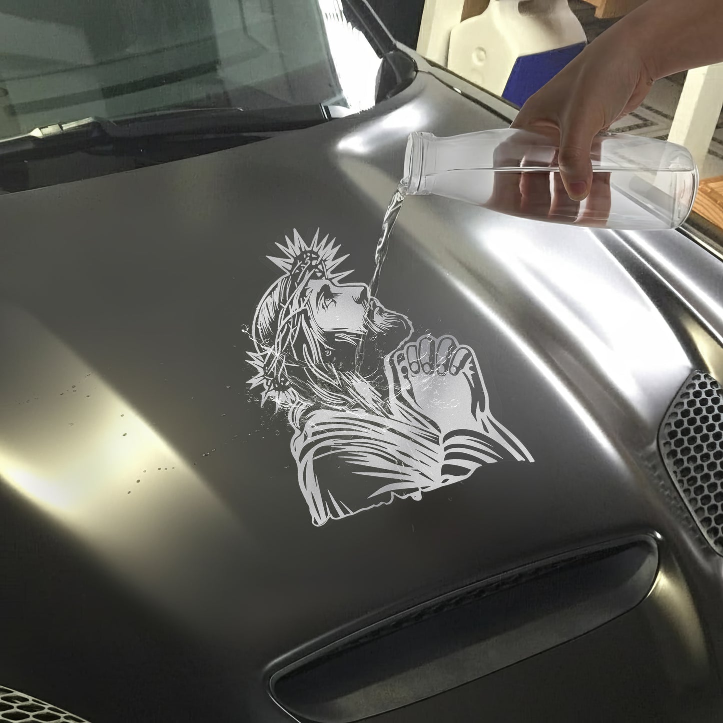 Praying Jesus Decal - Large Graphic for Trucks, Cars, Walls