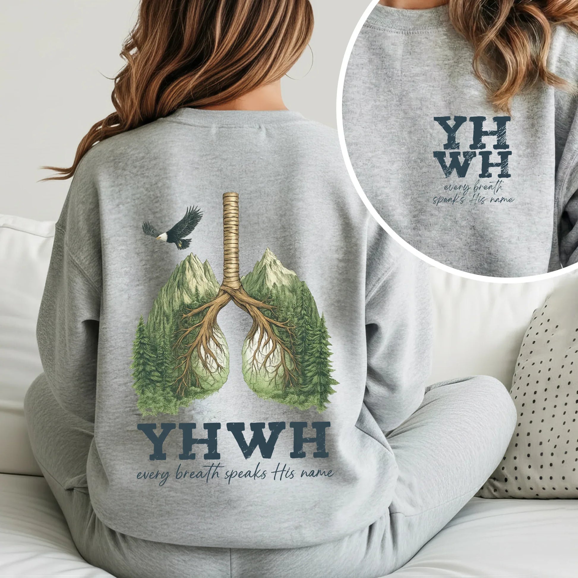 YHWH Every Breath Speaks His Name - Faith Floral - Unisex Tshirt / Hoodie / Sweatshirt - Faith Guided Life