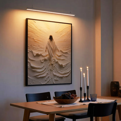 Jesus Walking on Water Through Divine Light Poster/Canvas
