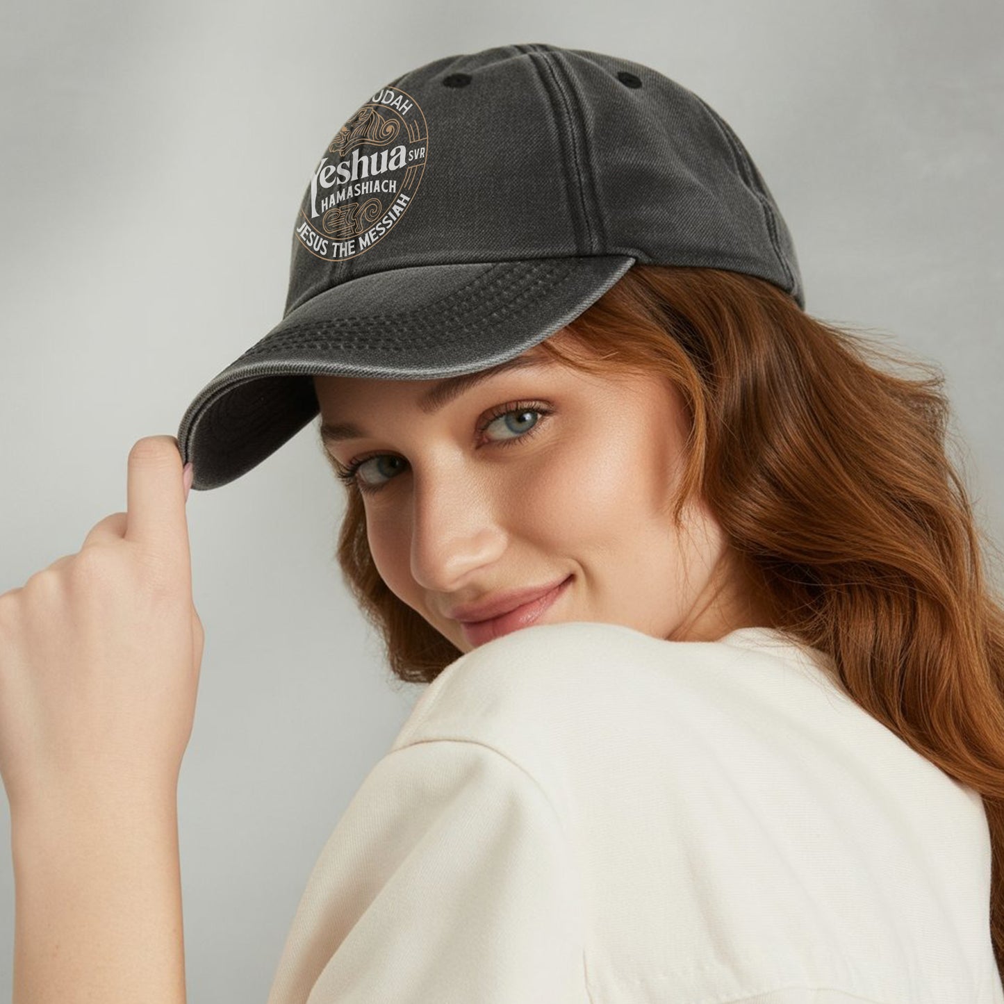 Lion of Judah Yeshua Hamashiach Embroidered Baseball Cap - Premium Christian Faith Hat