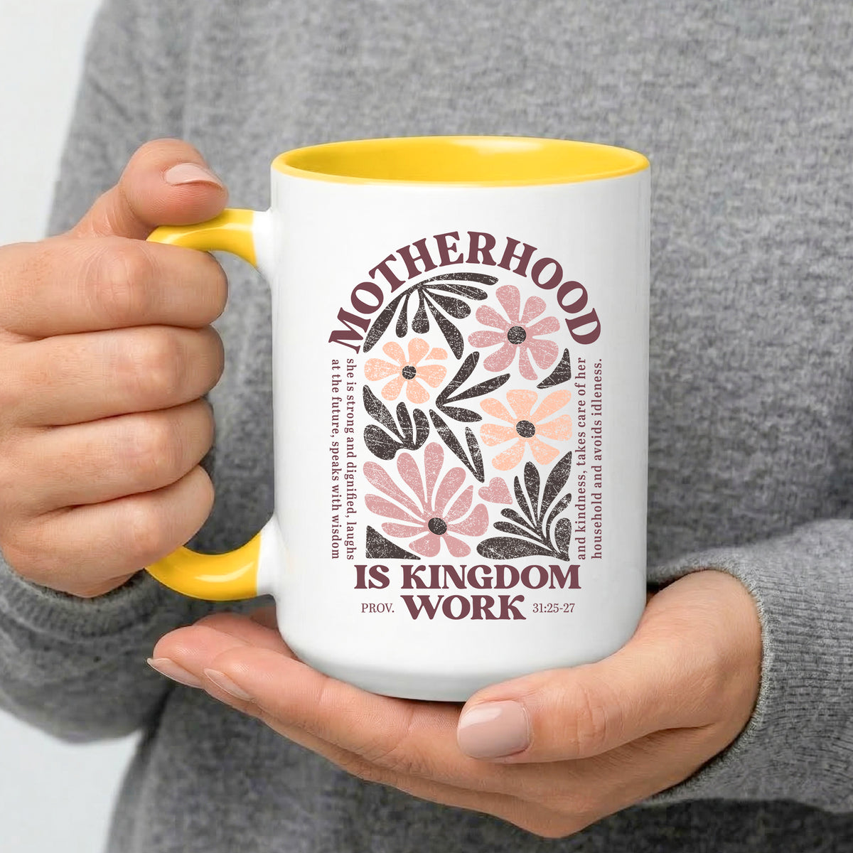 Motherhood is Kingdom Work Mug - Perfect Christian Gift, Prayer Mug, or Daily Inspiration
