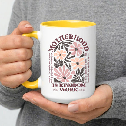 Motherhood is Kingdom Work Mug - Perfect Christian Gift, Prayer Mug, or Daily Inspiration