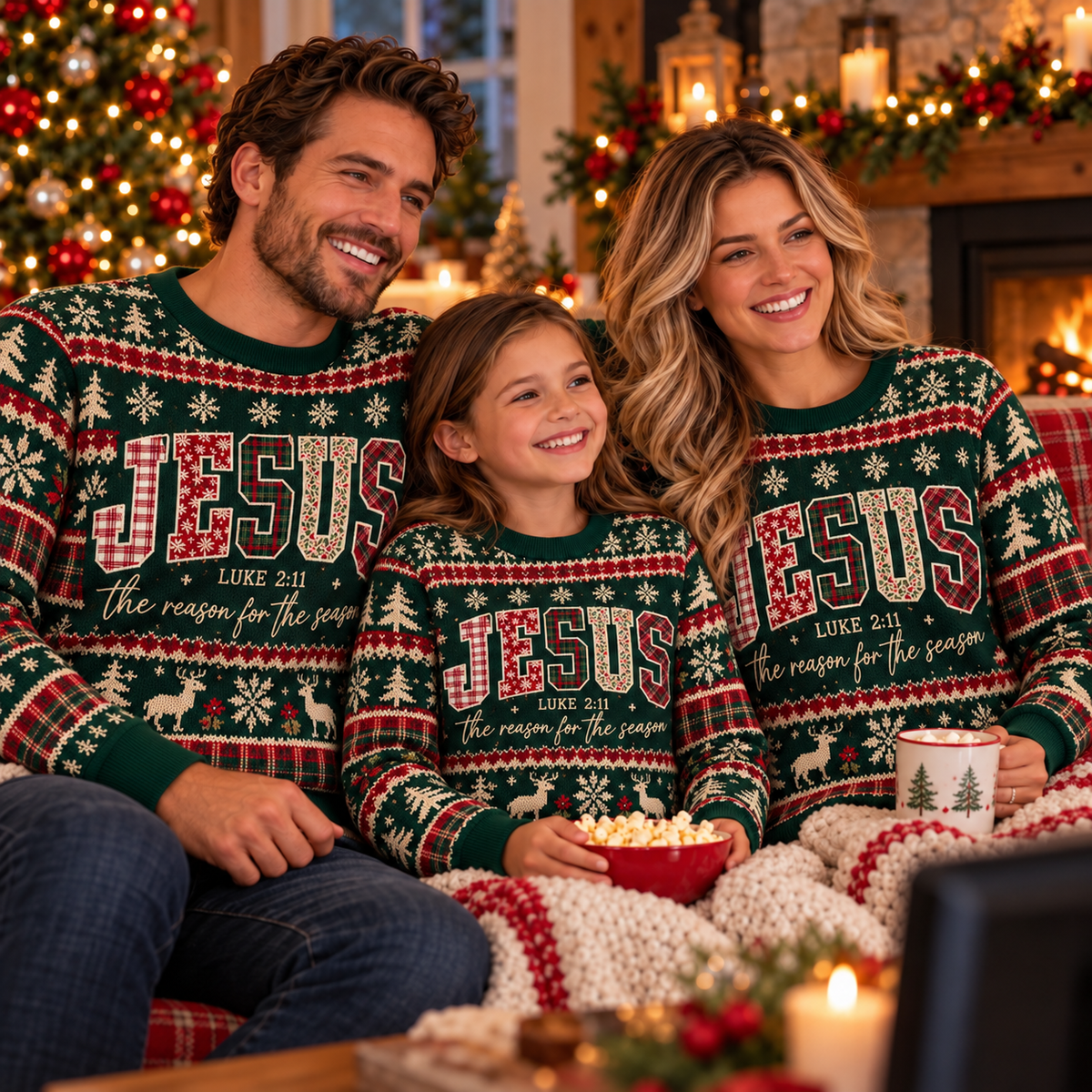 Jesus Reason For The Season Christmas – Luke 2:11 Christian Holiday Sweater